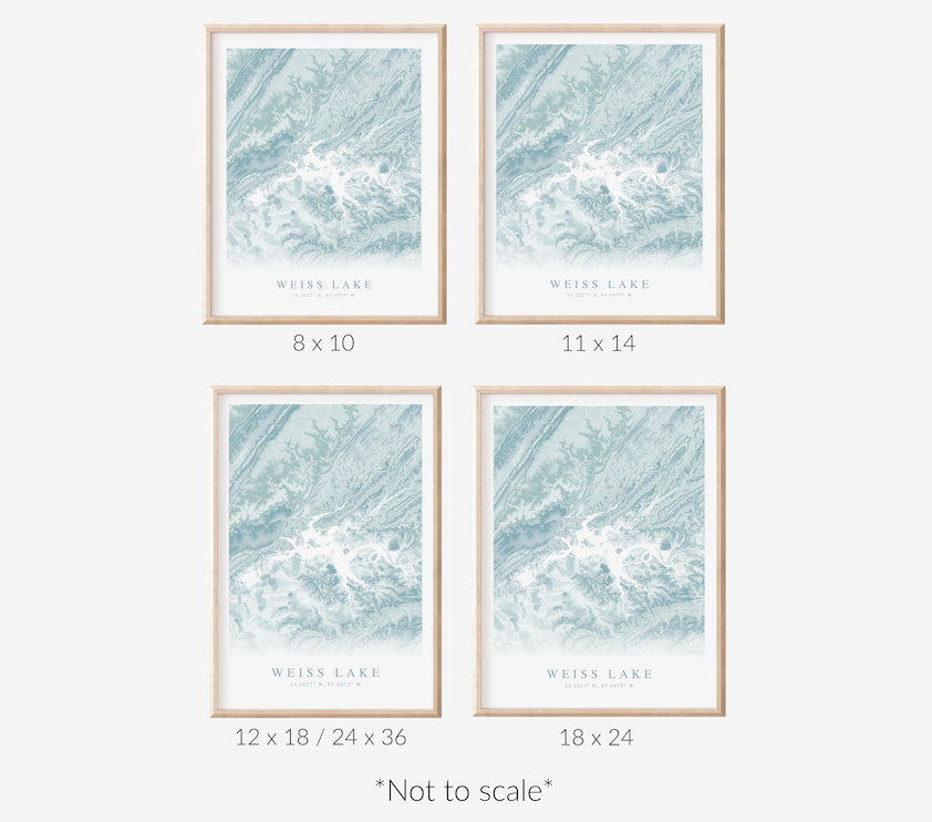 Weiss Lake Map Print