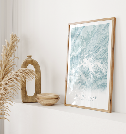 Weiss Lake Map Print