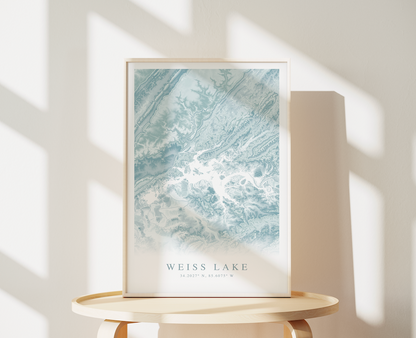 Weiss Lake Map Print