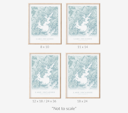 Lake Jocassee Map Print
