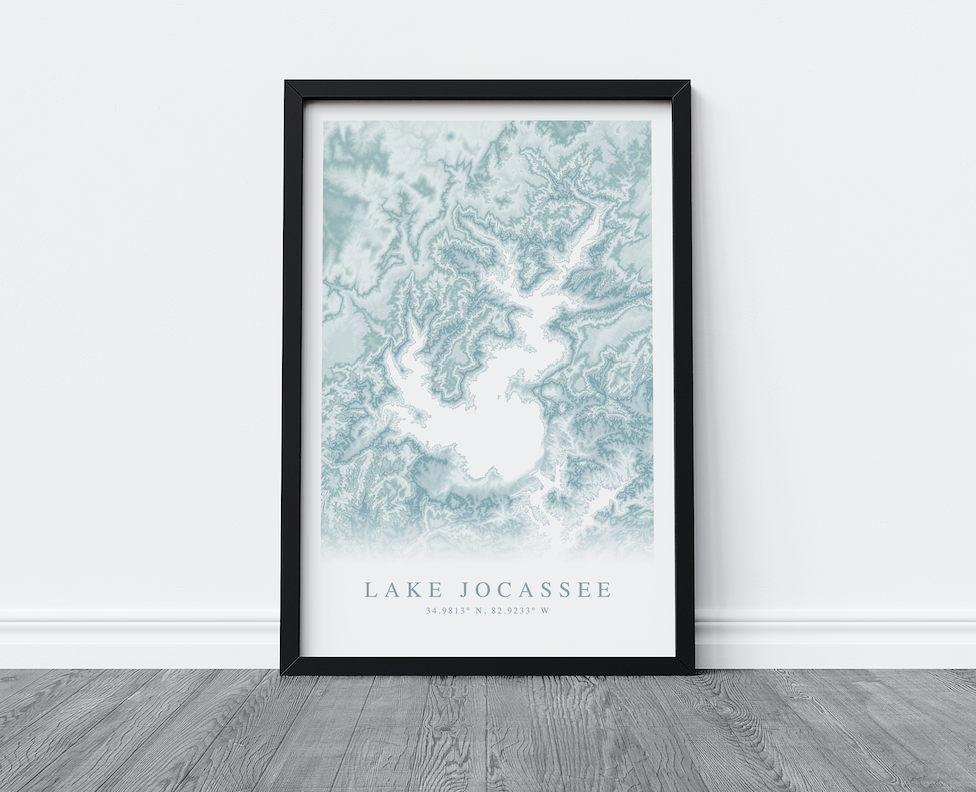 Lake Jocassee Map Print