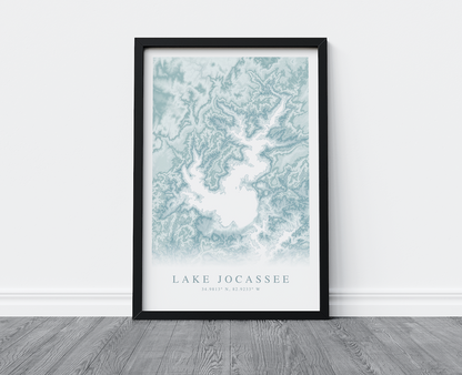 Lake Jocassee Map Print