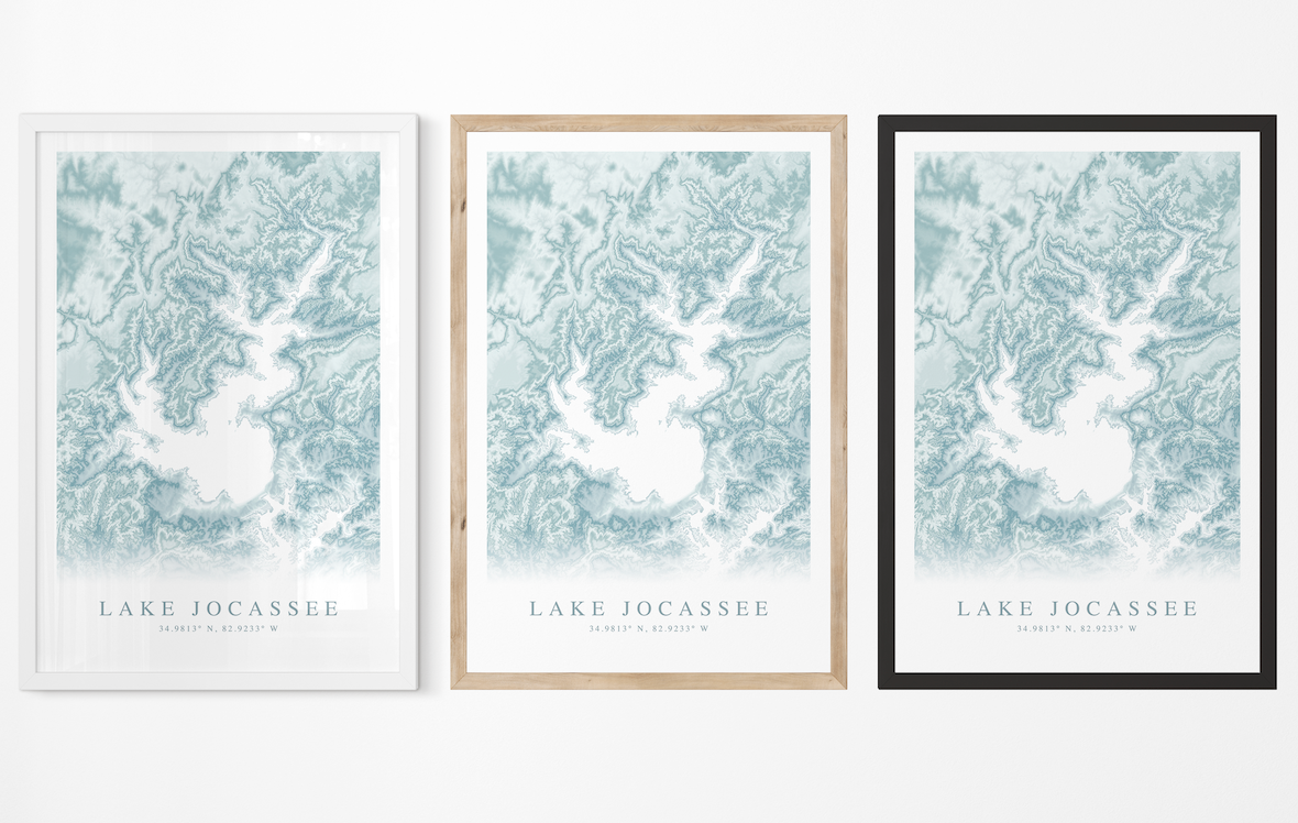 Lake Jocassee Map Print