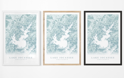 Lake Jocassee Map Print