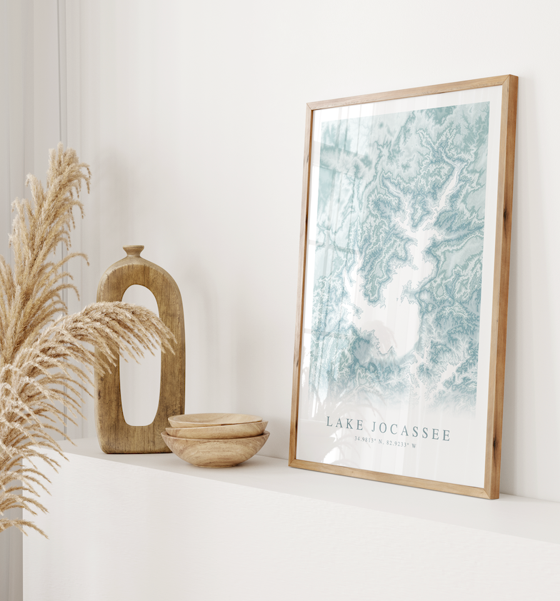 Lake Jocassee Map Print