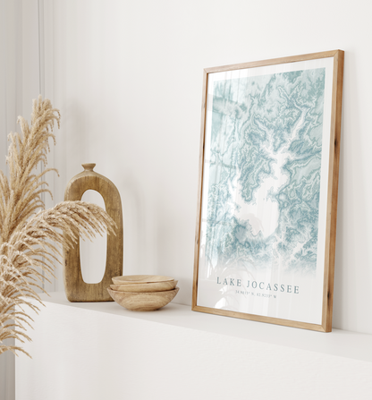 Lake Jocassee Map Print