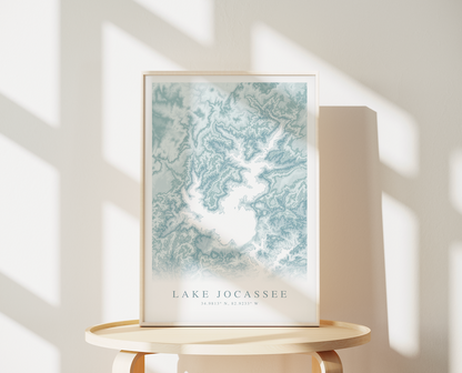 Lake Jocassee Map Print