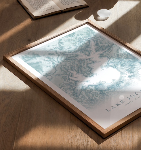 Lake Jocassee Map Print