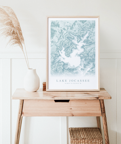 Lake Jocassee Map Print