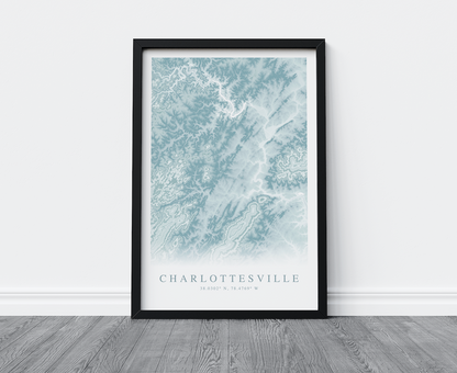 Charlottesville VA Map Print