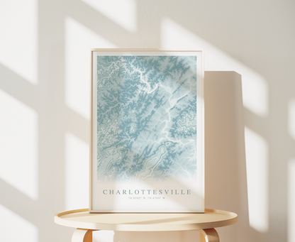 Charlottesville VA Map Print