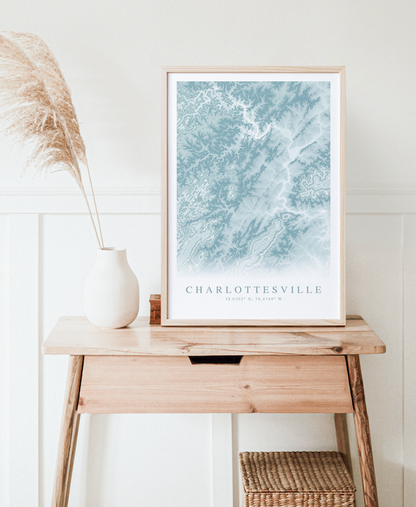 Charlottesville VA Map Print