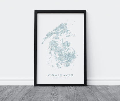 Vinalhaven Map Print