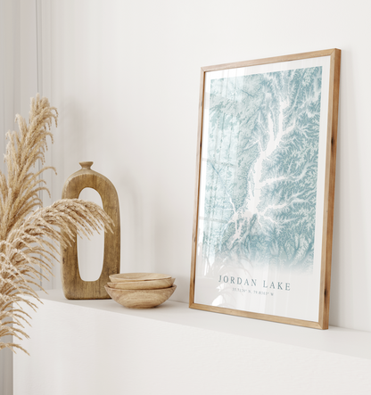 Jordan Lake Map Print