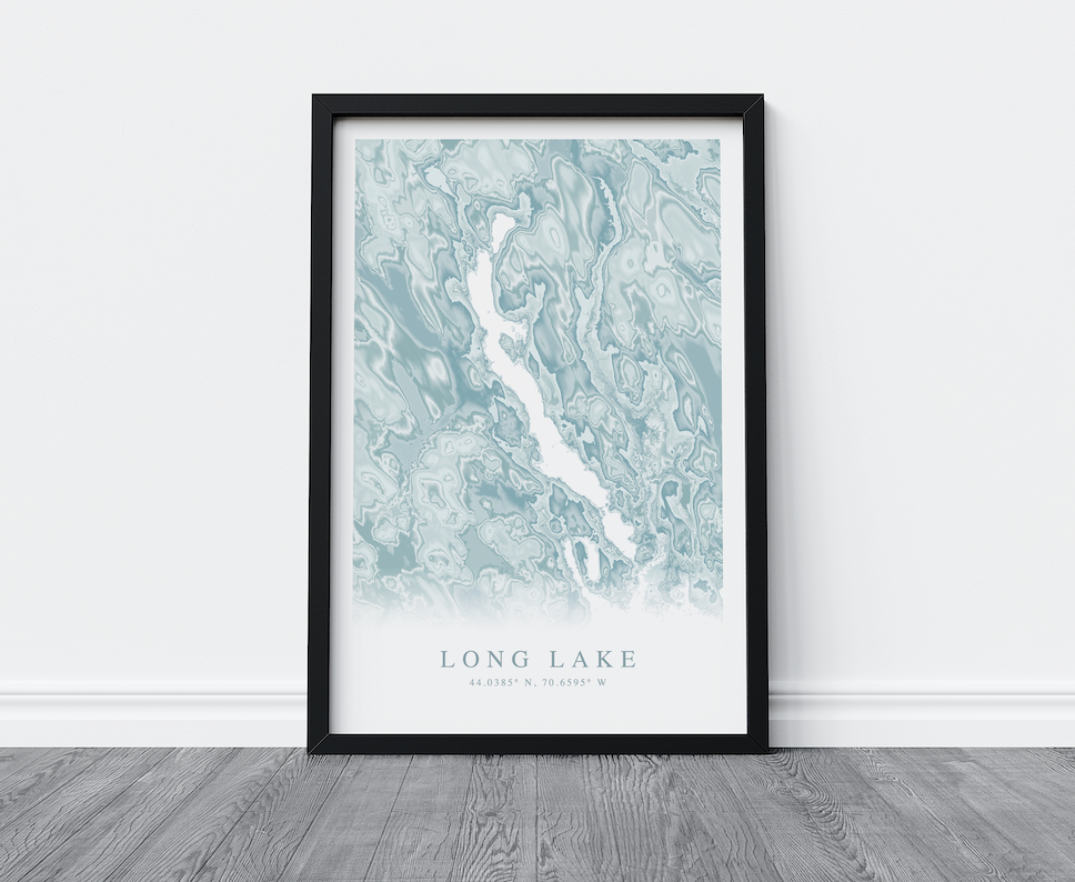 Long Lake ME Map Print