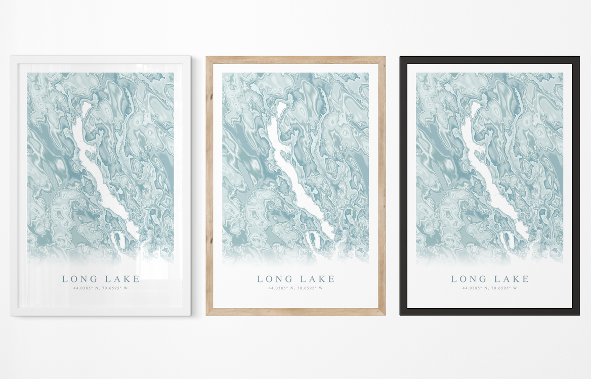 Long Lake ME Map Print