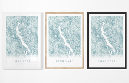 Long Lake ME Map Print