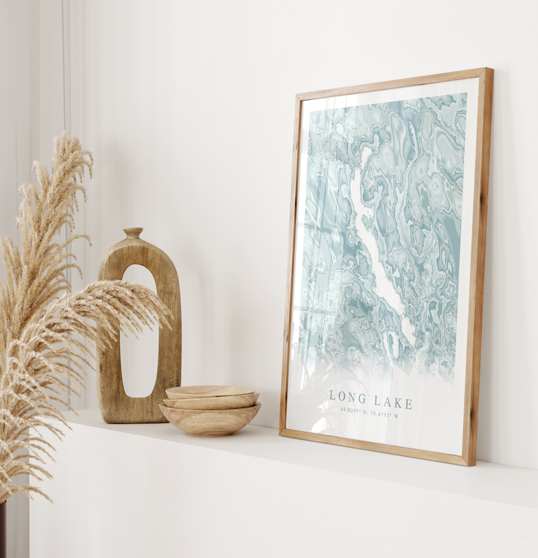Long Lake ME Map Print