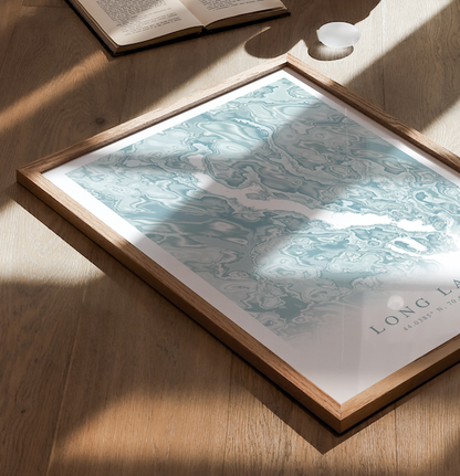 Long Lake ME Map Print