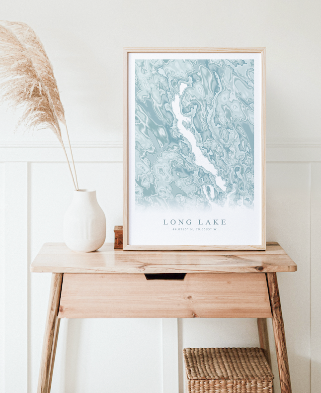Long Lake ME Map Print