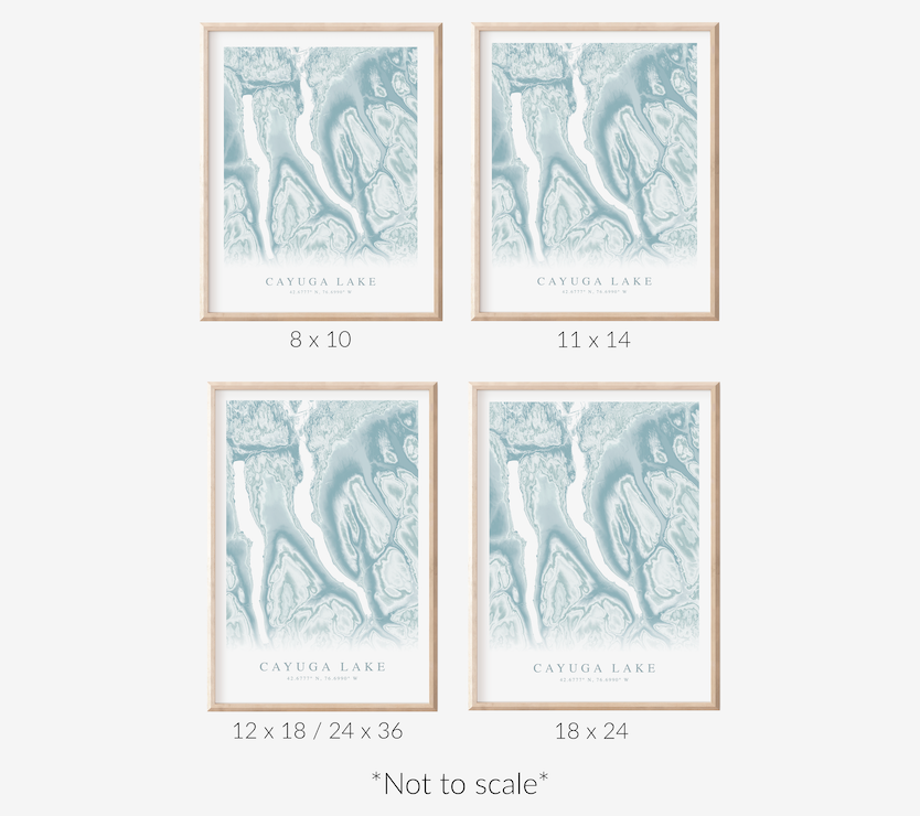 Cayuga Lake Map Print