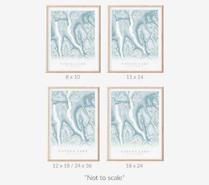Cayuga Lake Map Print