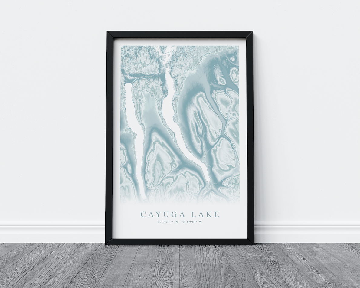 Cayuga Lake Map Print