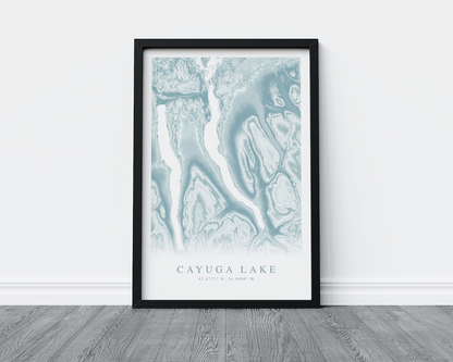 Cayuga Lake Map Print