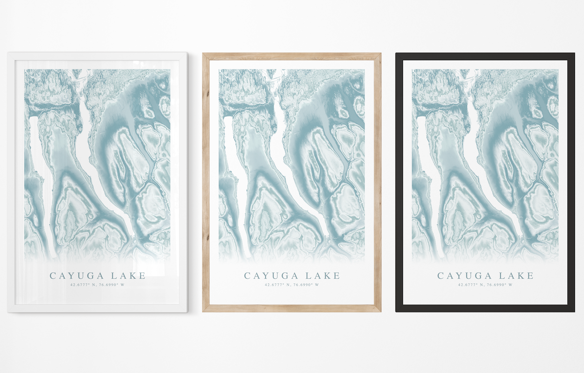 Cayuga Lake Map Print