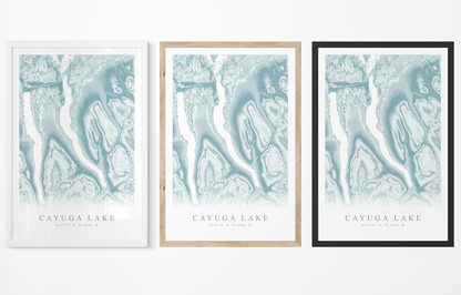 Cayuga Lake Map Print