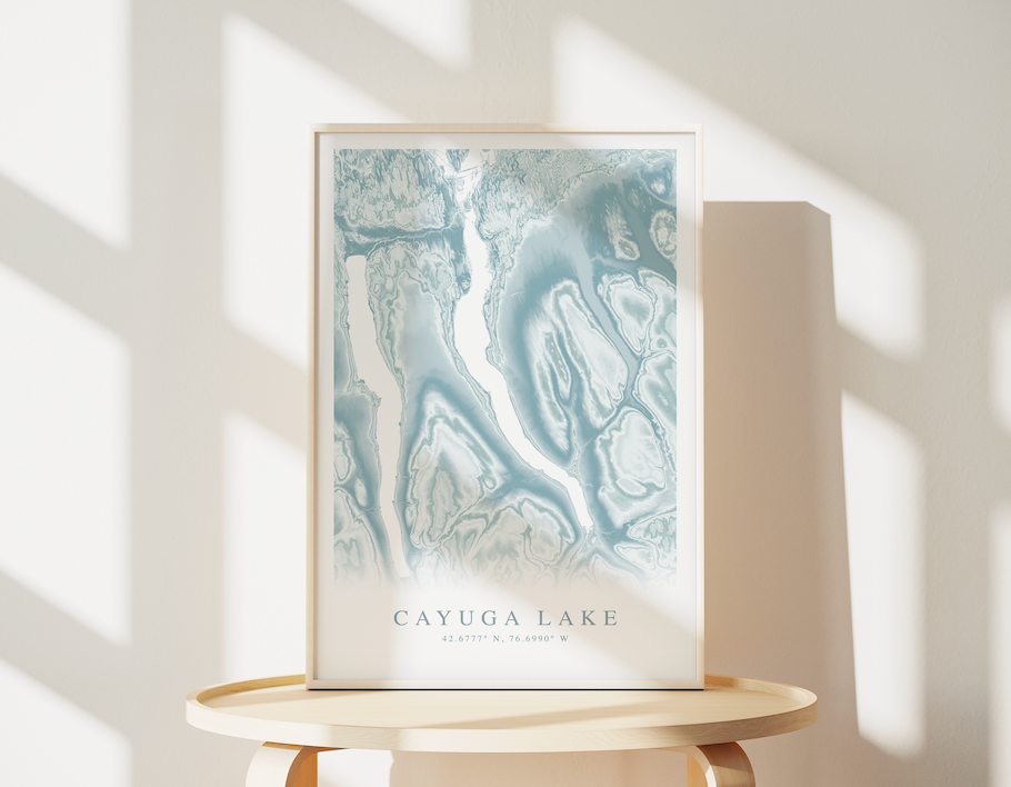 Cayuga Lake Map Print