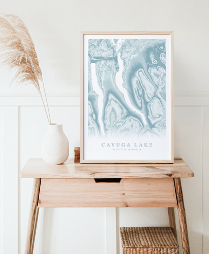 Cayuga Lake Map Print
