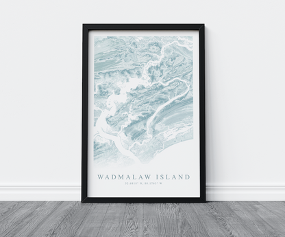 Wadmalaw Island Map Print