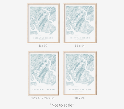 Skidaway Island Map Print