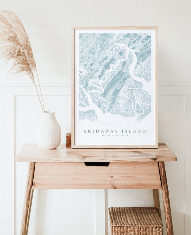 Skidaway Island Map Print