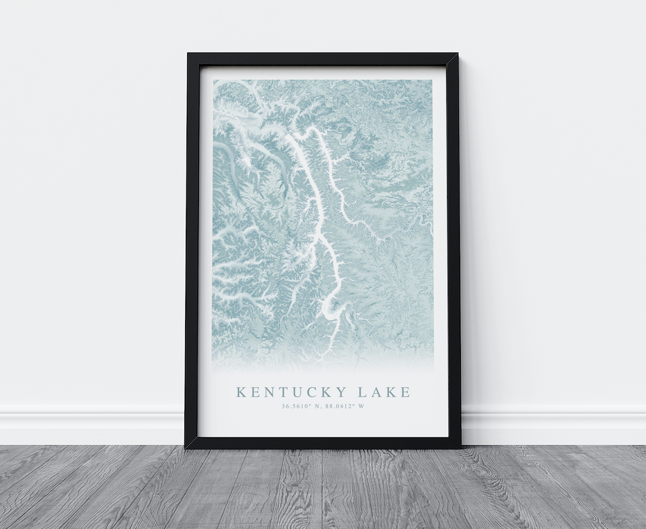 Kentucky Lake Map Print