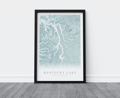 Kentucky Lake Map Print