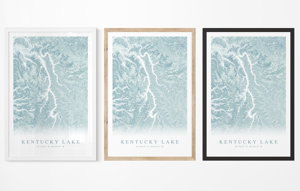 Kentucky Lake Map Print