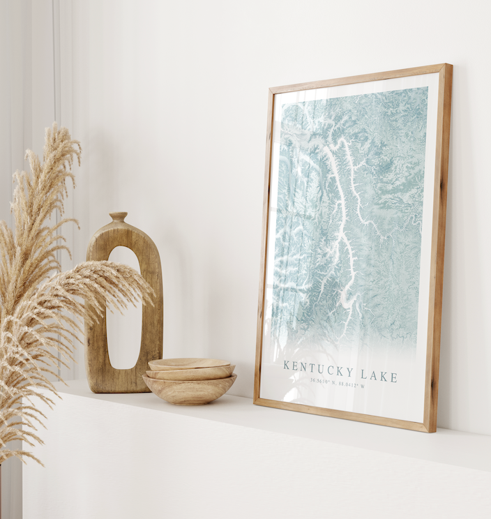 Kentucky Lake Map Print