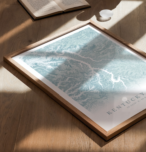Kentucky Lake Map Print