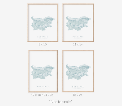 Bulgaria Map Print