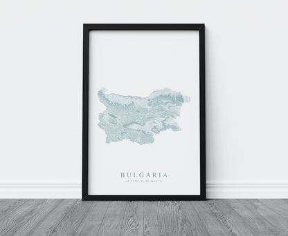 Bulgaria Map Print