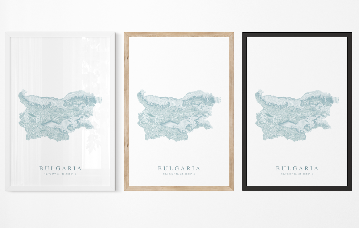 Bulgaria Map Print