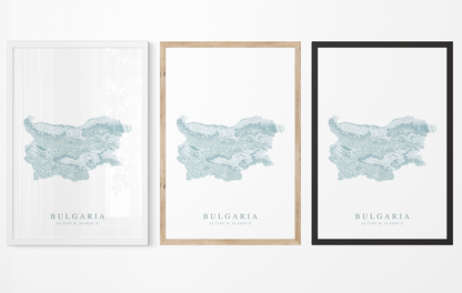 Bulgaria Map Print