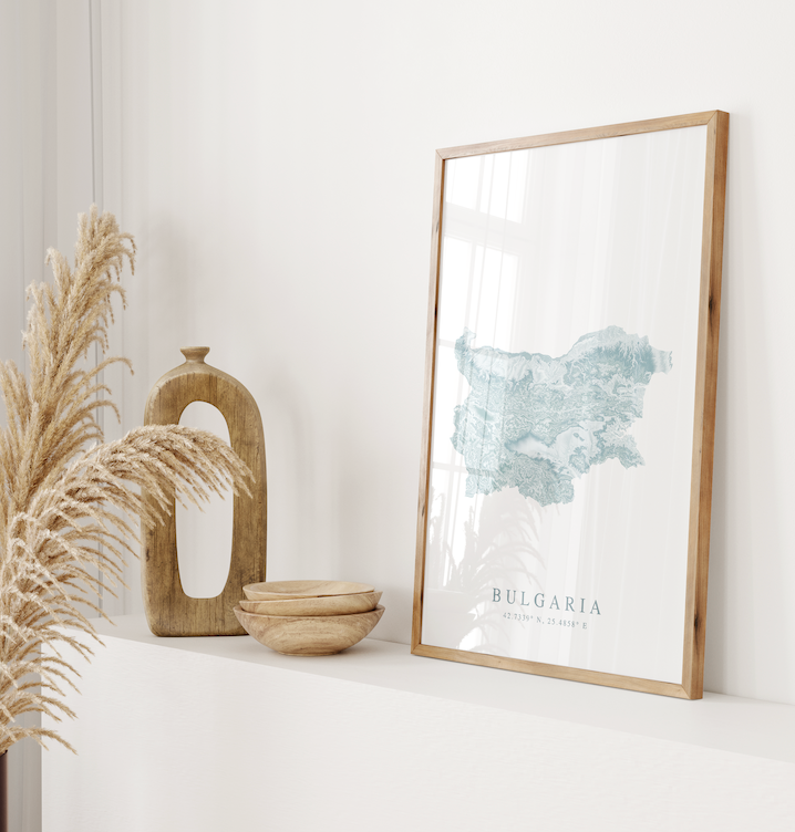 Bulgaria Map Print
