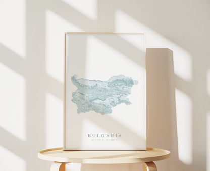 Bulgaria Map Print