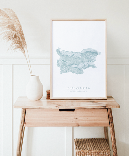 Bulgaria Map Print