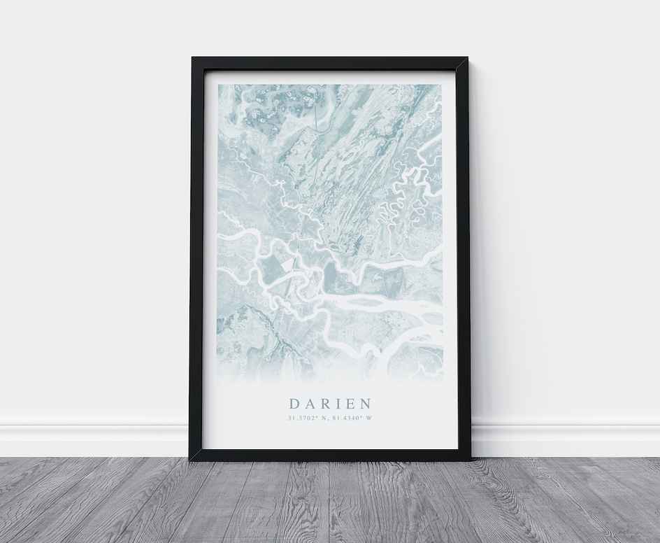 Darien GA Map Print