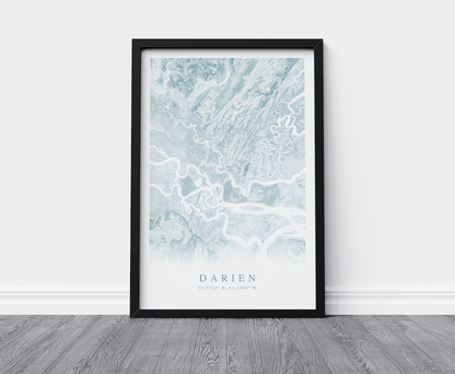 Darien GA Map Print