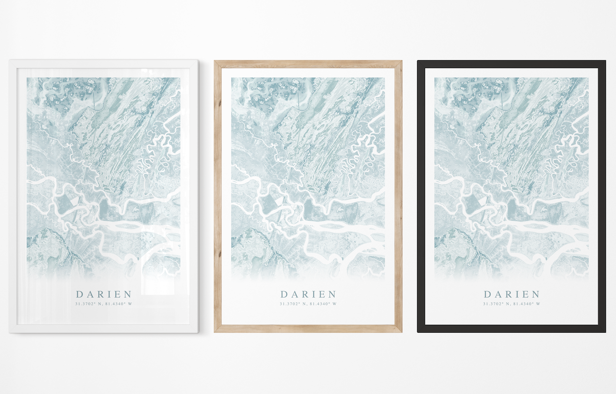 Darien GA Map Print